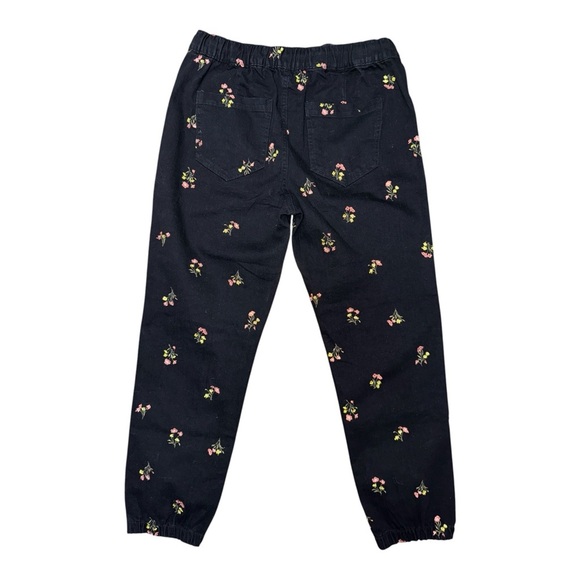 Tinseltown Black and Pink Cropped Ankle Jeans - Picture 2 of 5